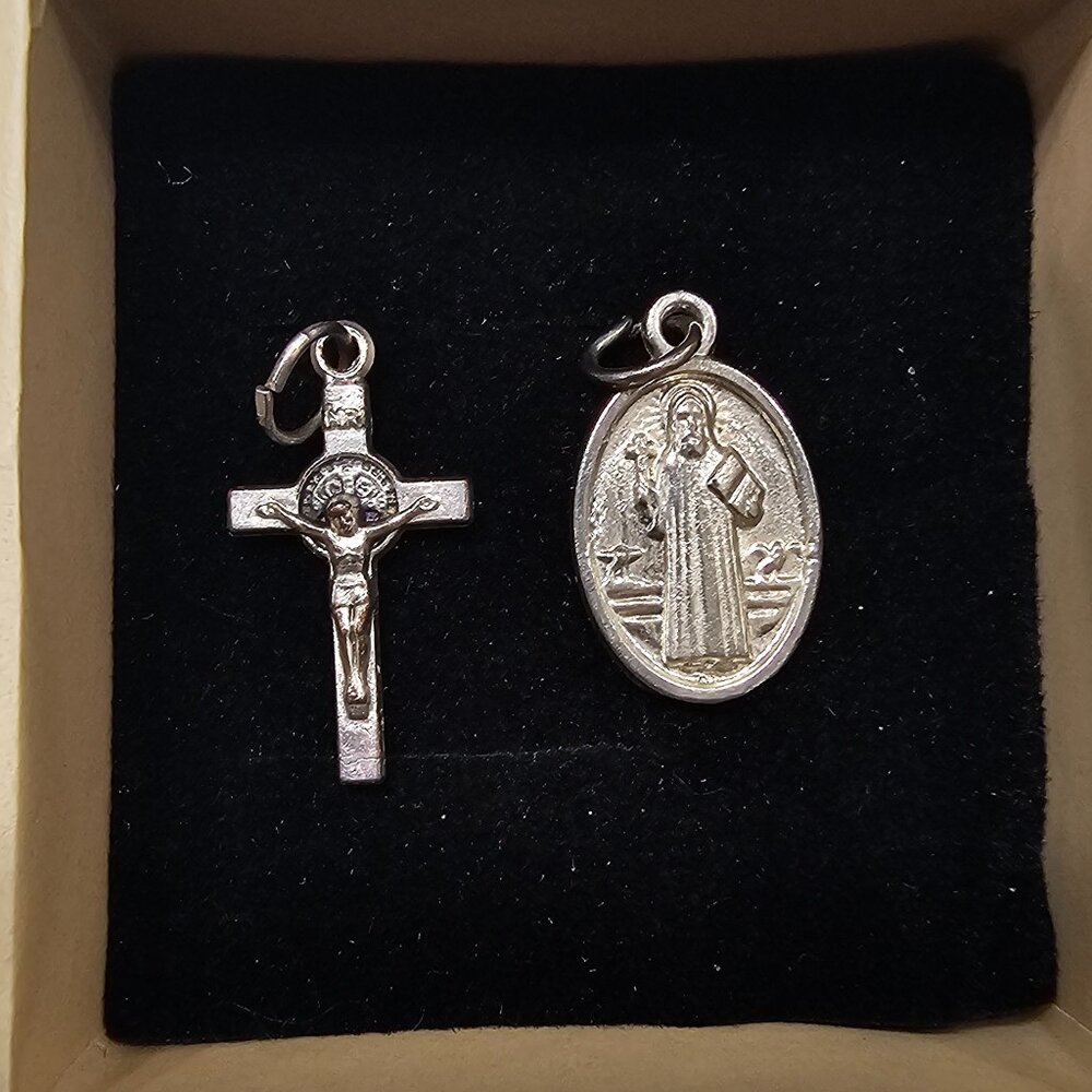 St Christopher & Cross Sterling Silver Pendants